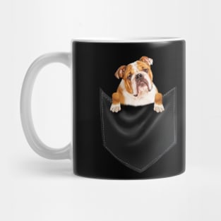 American Bulldog inside Pocket, Dog Lover Mug